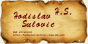 Hodislav Šulović vizit kartica